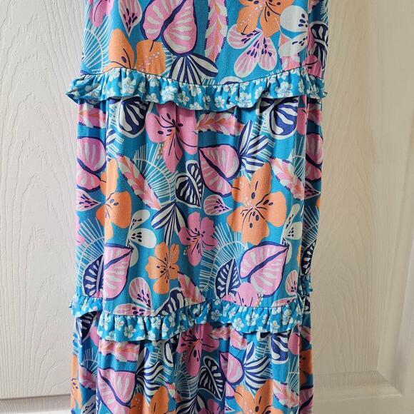 Kat & Jack Girls Dress M 7-8 Boho Cottagecore Floral Garden Tea Party Maxi - Picture 5 of 12